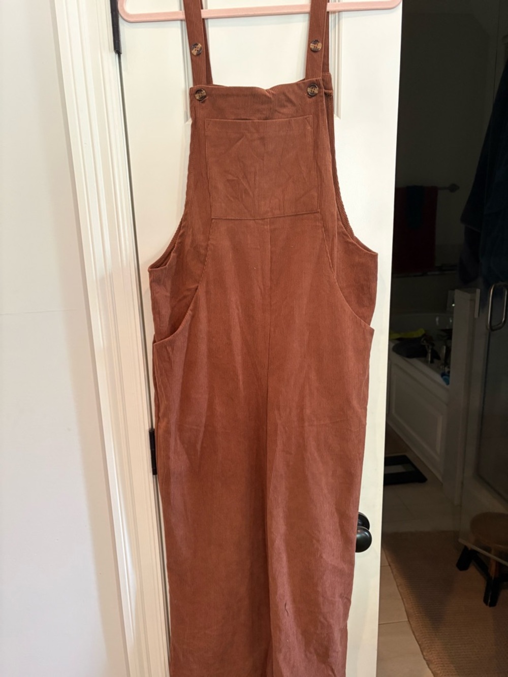 Rust Corduroy Overalls